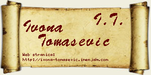 Ivona Tomašević vizit kartica